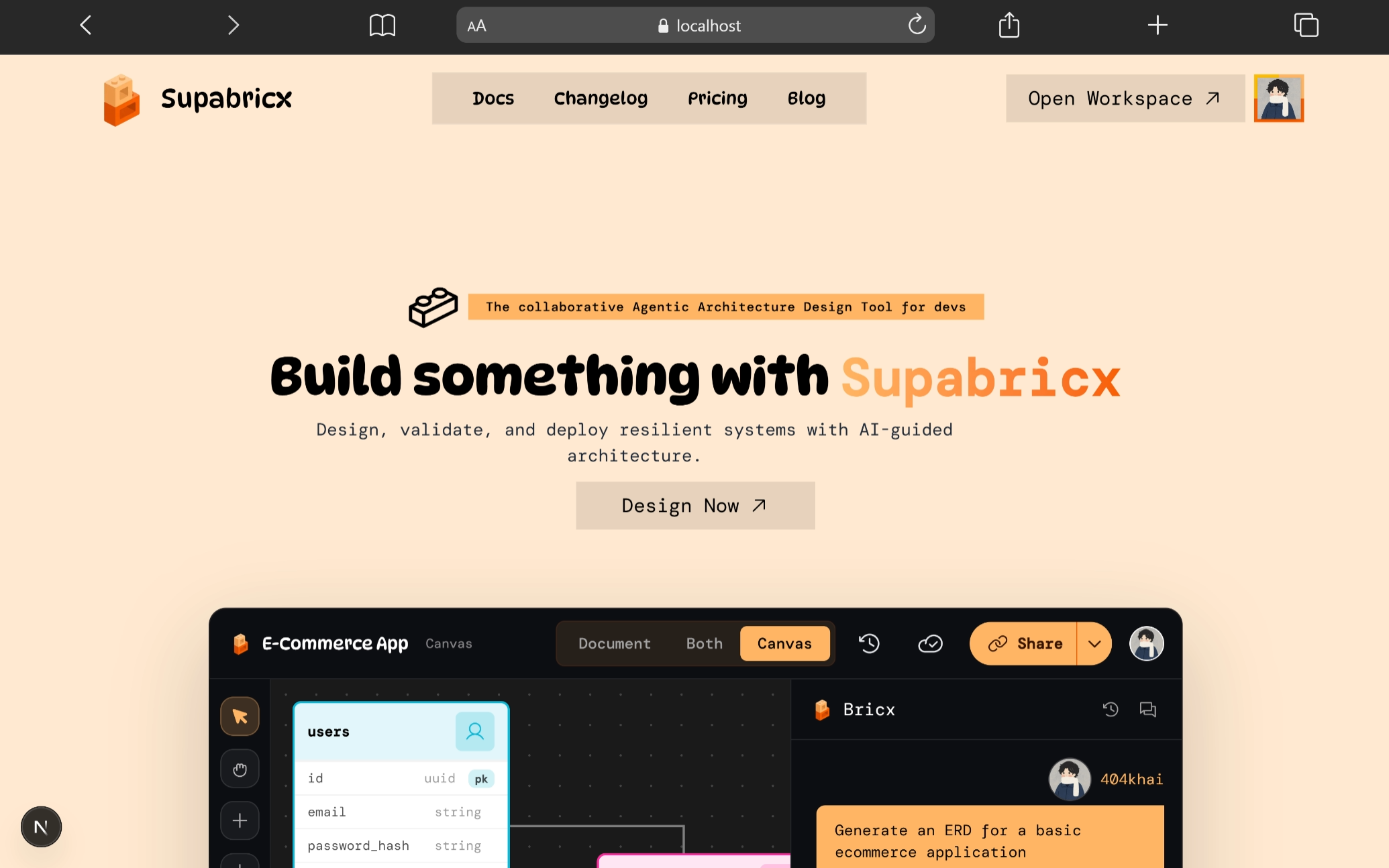 Supabricx screenshot 1